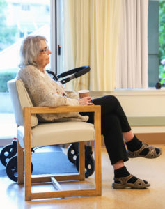 senior woman relaxing on a chair