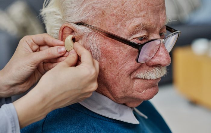 hearing aids in canada senior man