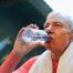 Dehydration in seniors man exercise water